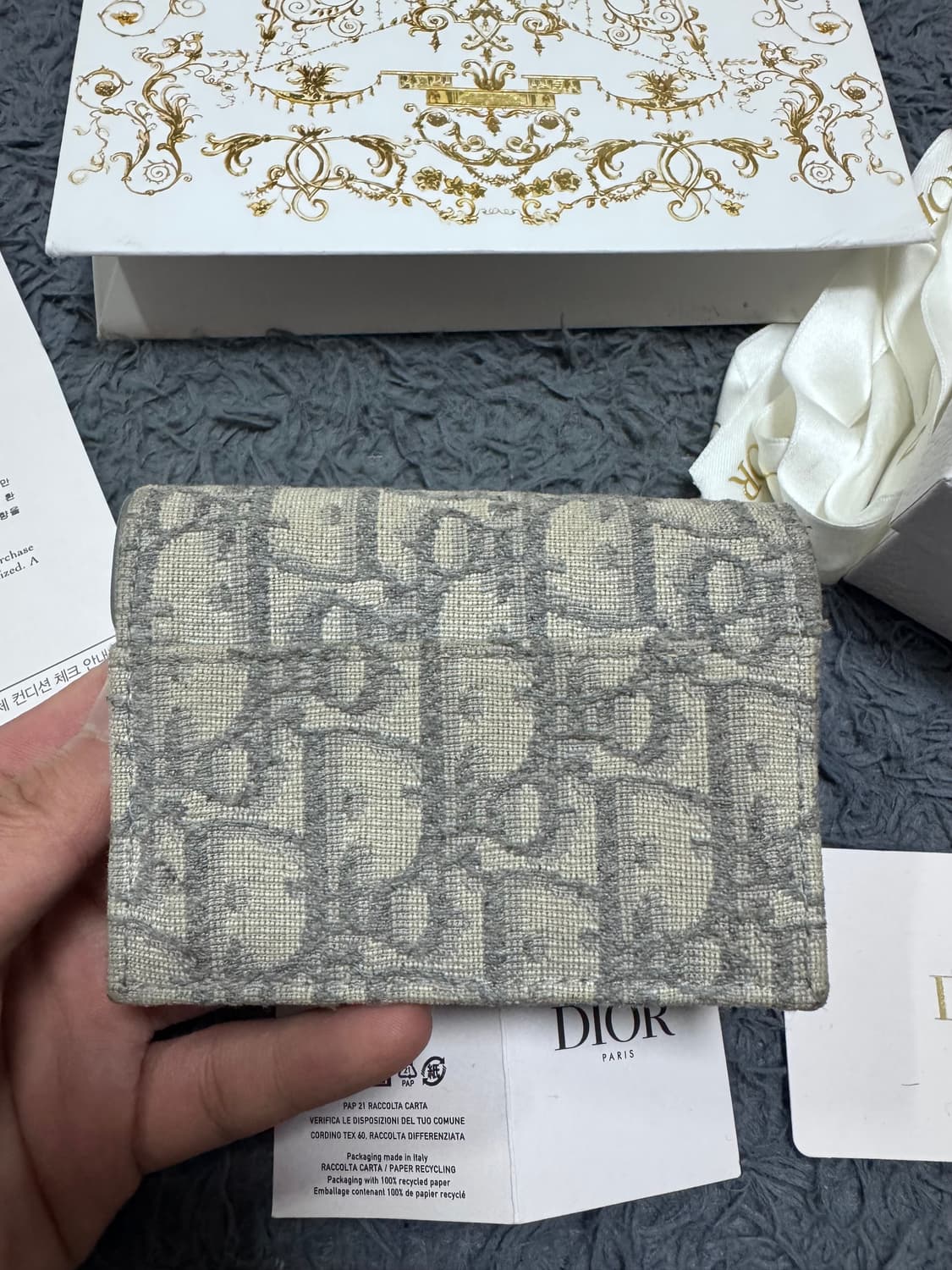 디올 새들 여성 카드지갑 상품이미지4