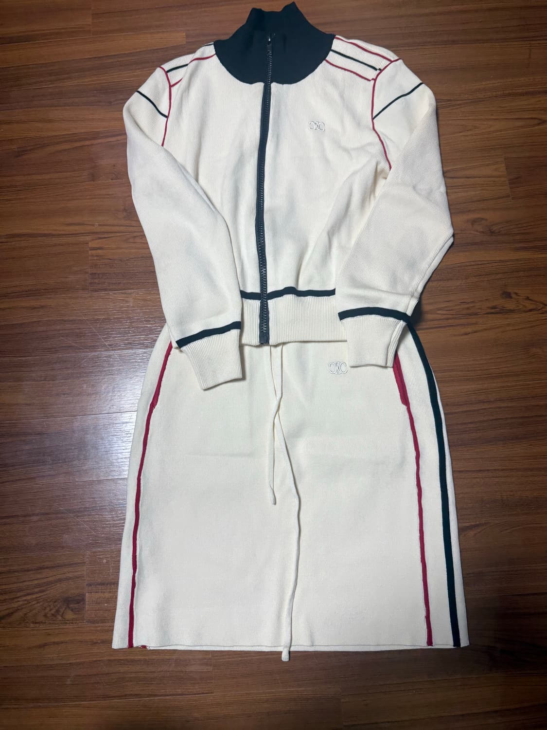 셀린느 니트 집업 투피스 세트 상품이미지3