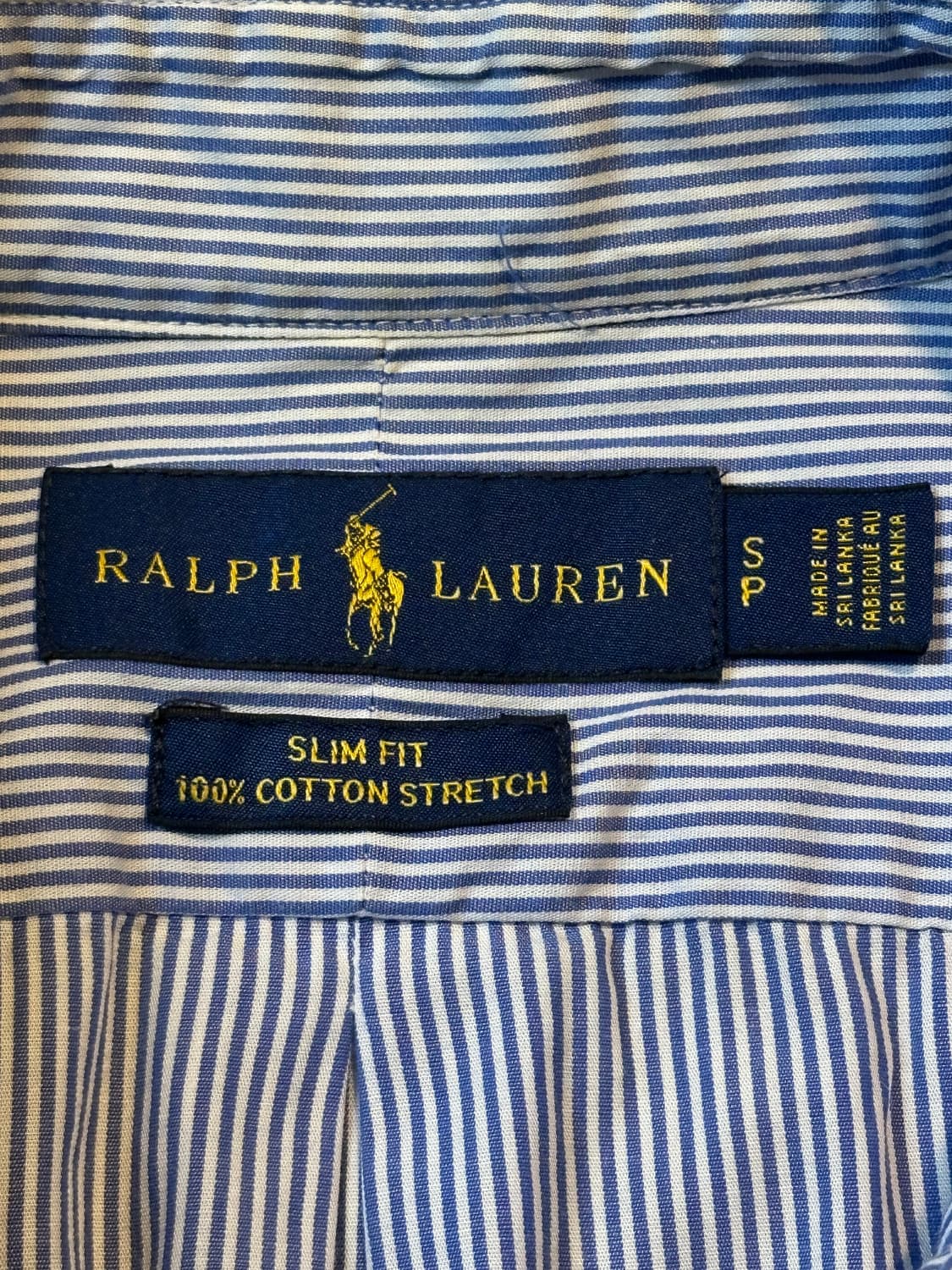 폴로 랄프로렌 신형 슬림핏 블루포니 스트라이프 셔츠 상품이미지5