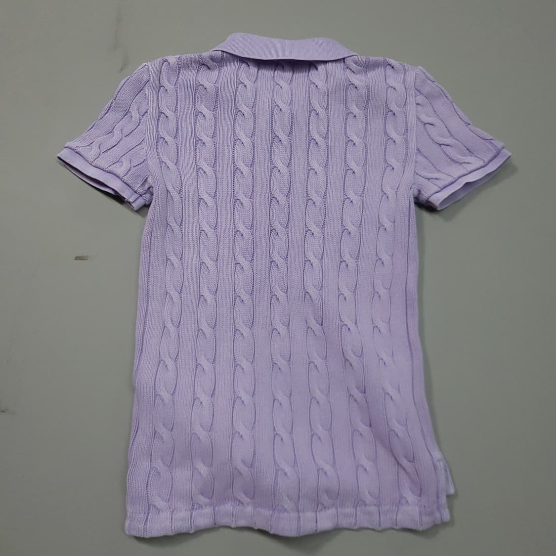 폴로 랄프로렌 신형 QR 여성 반팔 케이블 니트 M 상품이미지2