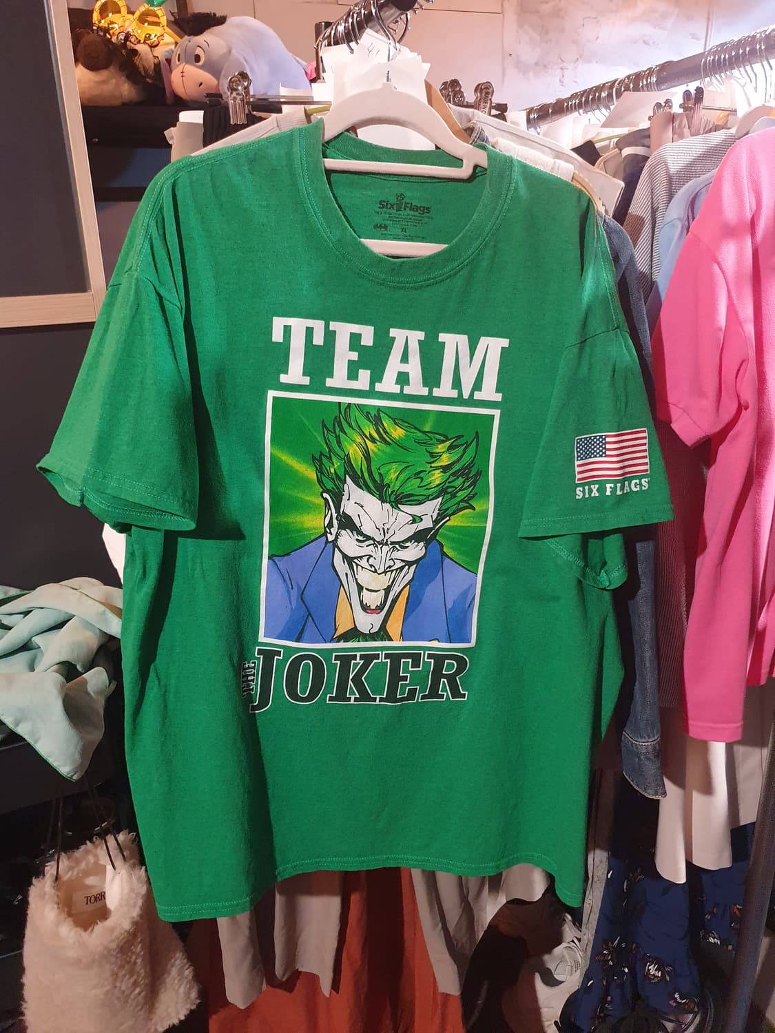 Six Flags 팀 조커 반팔 티셔츠 그린 XL 상품이미지1