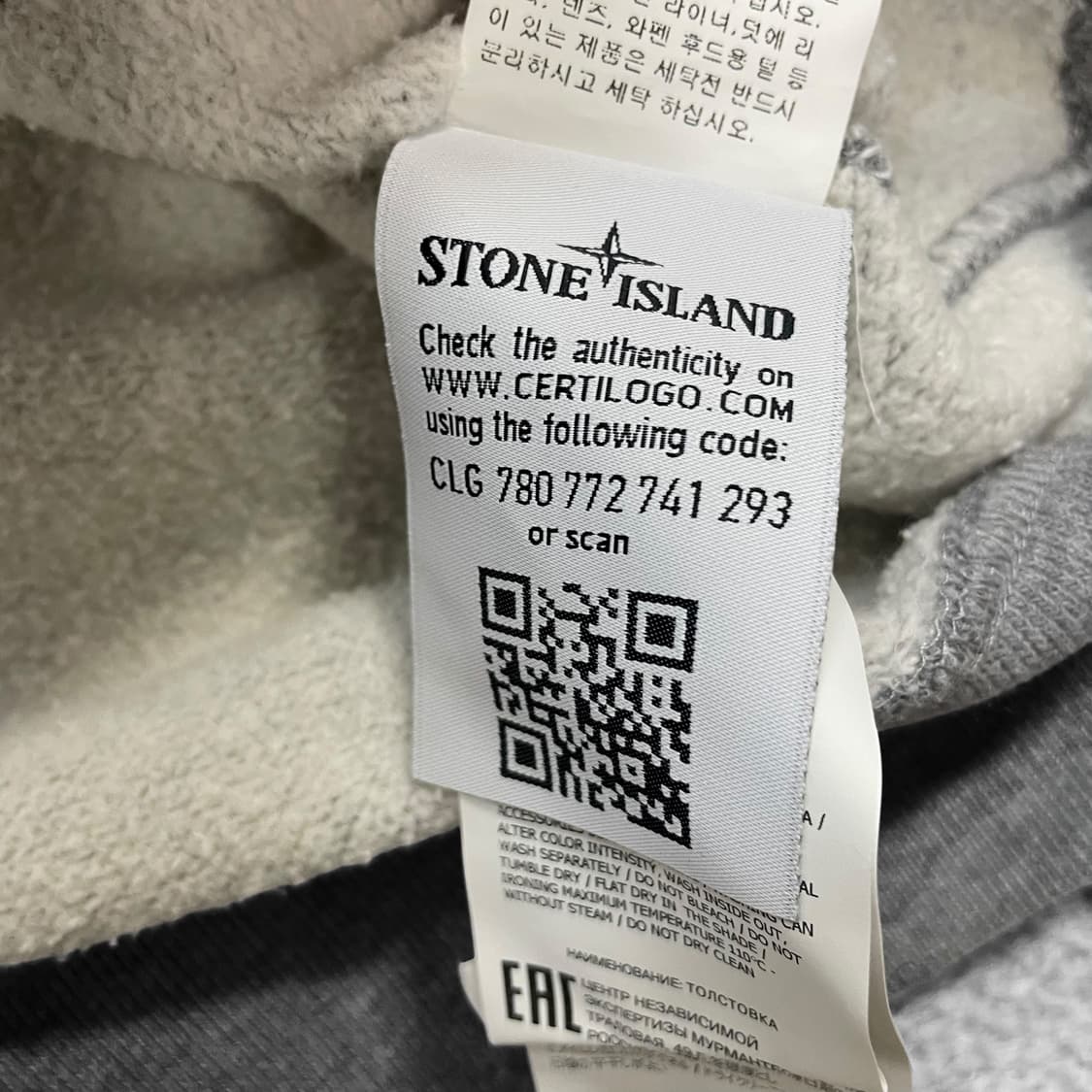 스톤아일랜드 와펜 패치 크루넥 맨투맨 그레이 상품이미지6
