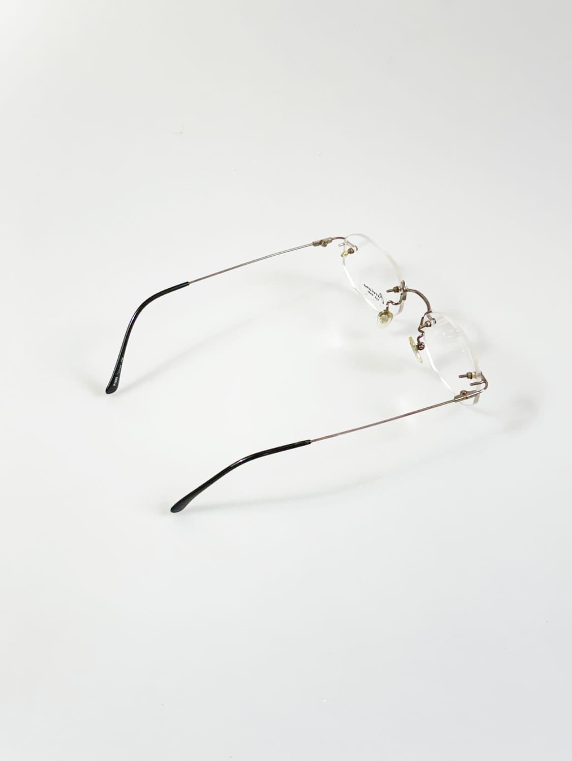 PARUIANO 실버 메탈 무테 스퀘어 빈티지 안경 상품이미지4