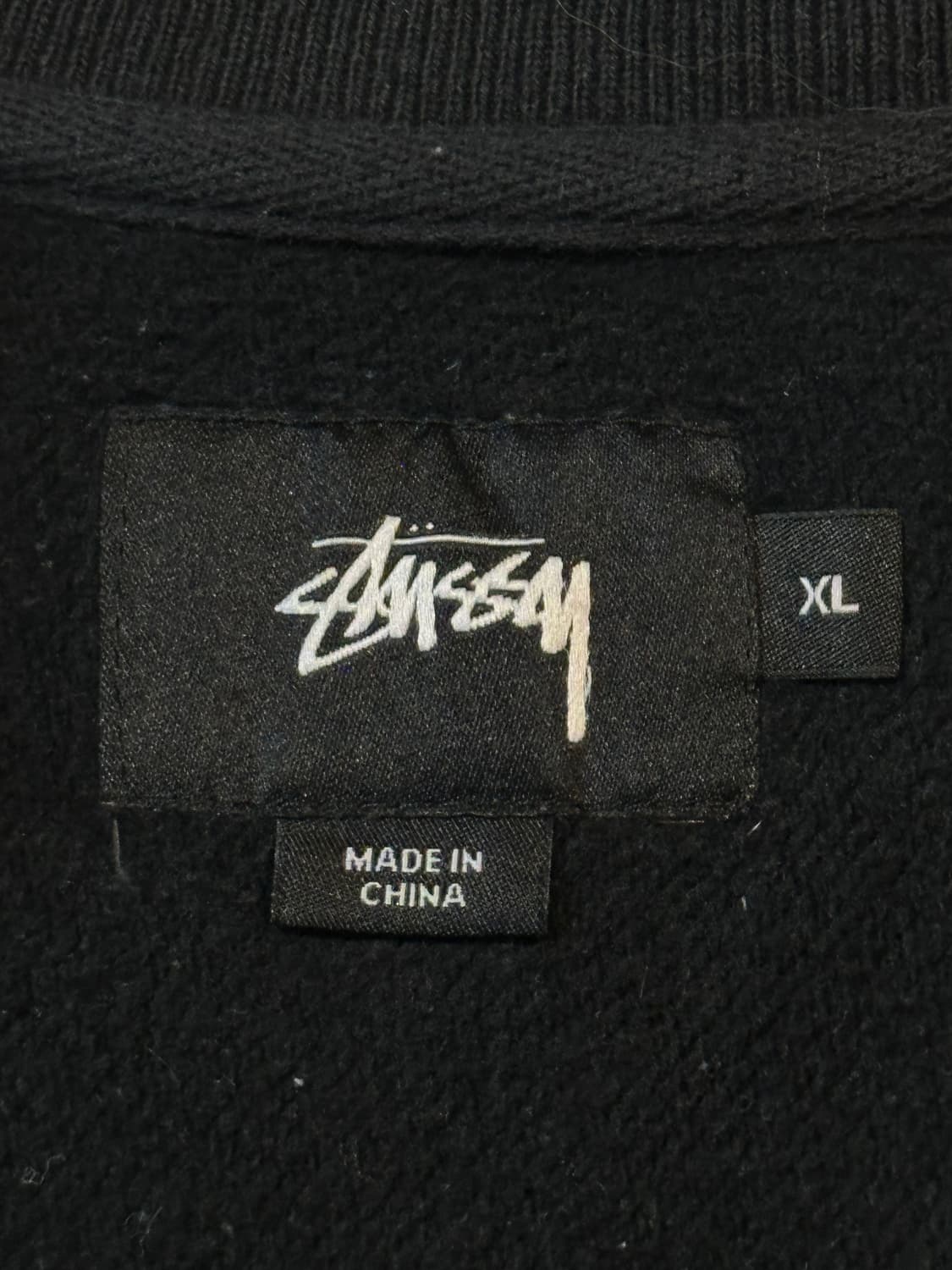 스투시 STUSSY 오버다이드 스탁 자수 로고 맨투맨 블랙 상품이미지4