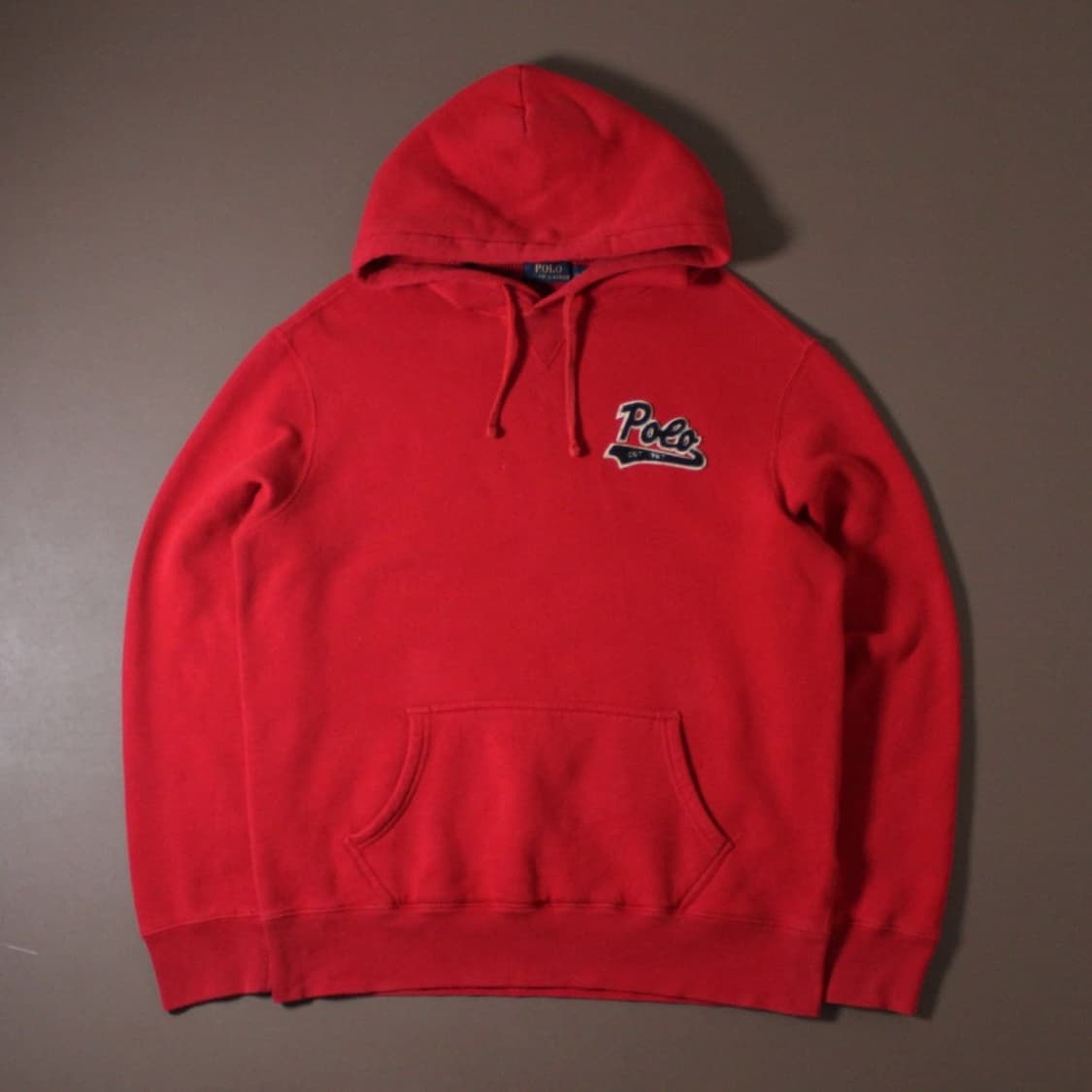 Polo 폴로 랄프로렌 레드 기모 후드티 상품이미지1