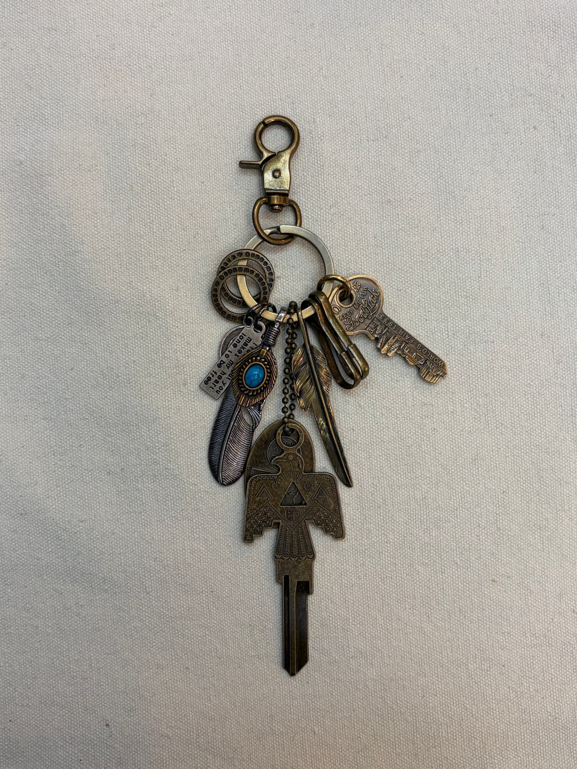🗝 빈티지 터키석 썬더버드 키링 상품이미지1