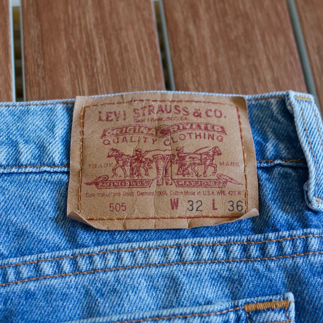 90‘s Levi’s 505 USA made denim pants 상품이미지5