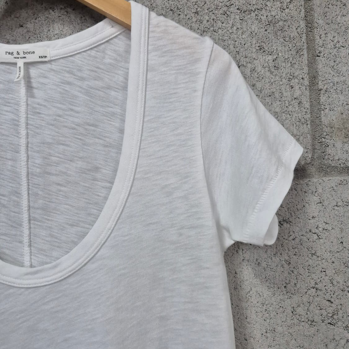 Rag&Bone랙앤본 U넥 화이트 티 상품이미지4