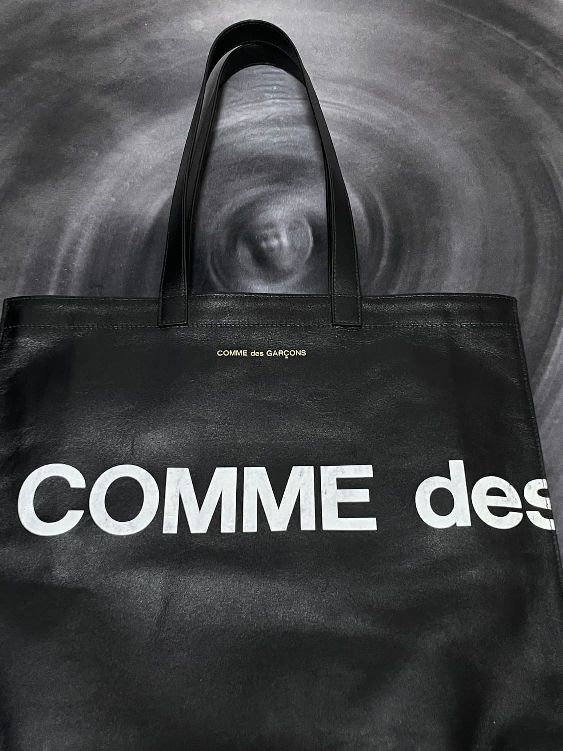 Comme des garcons Leather Logo Tote Bag 상품이미지5