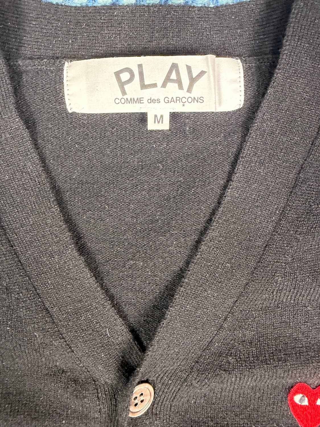 꼼데가르송 플레이 더블 하트 가디건 블랙 (AZ-N058) 상품이미지3