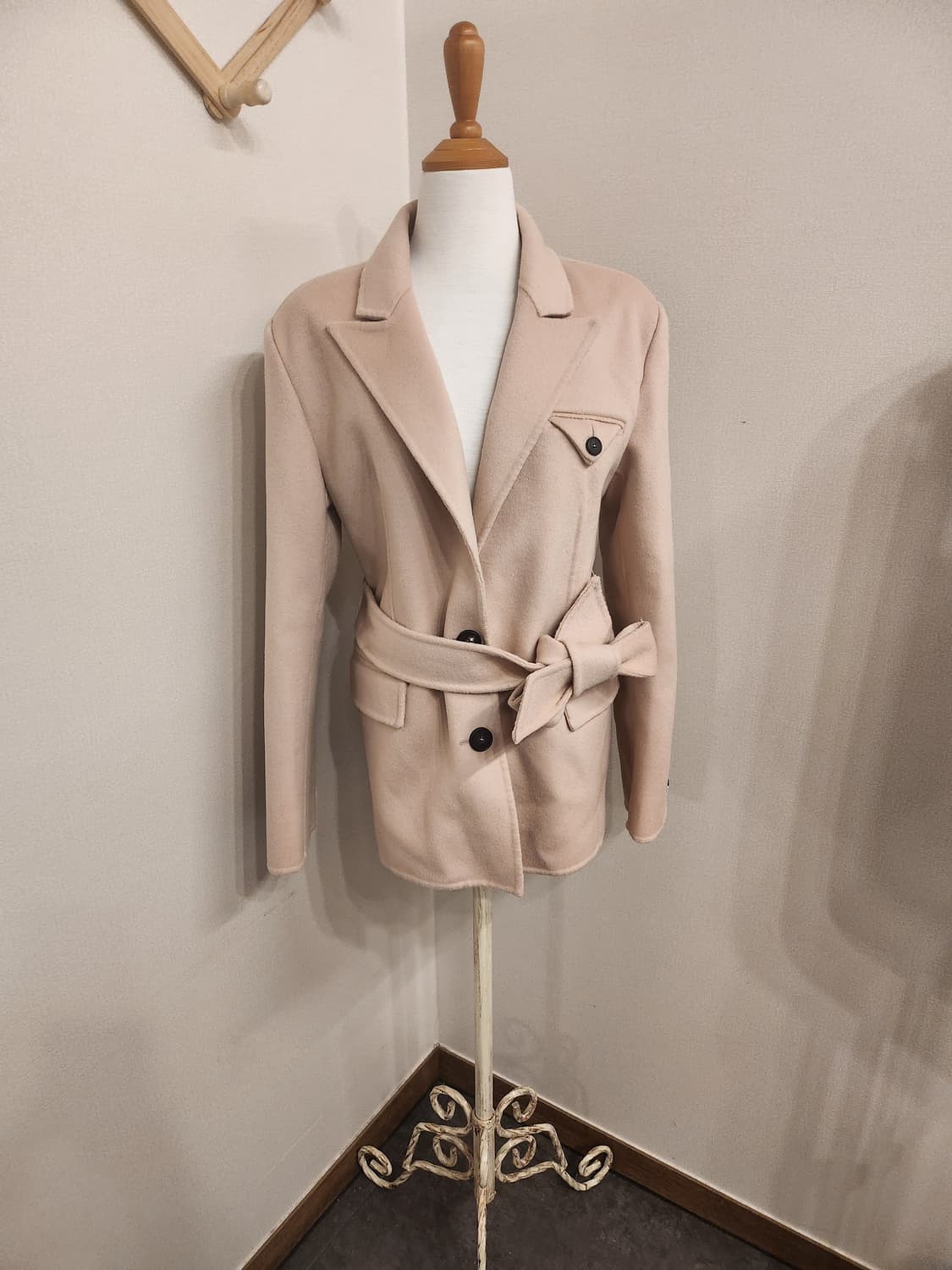 ((새상품))인디핑크 핸드메이드 울 코트☃️ 상품이미지1