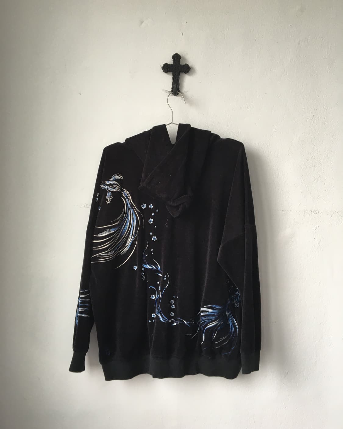 Oriental needle work velvet hood zip up 상품이미지2