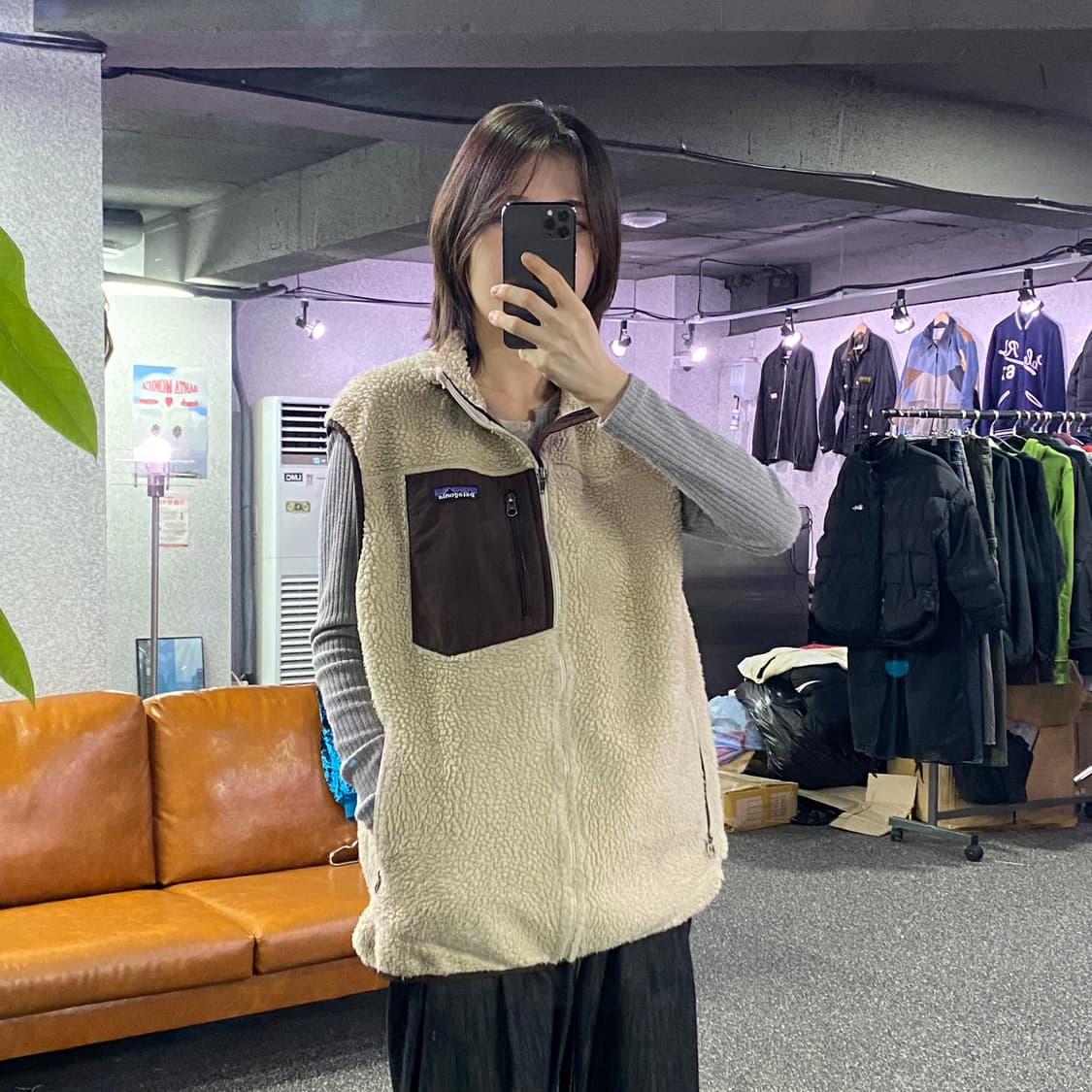 파타고니아 베이지 플리스 베스트 B3130 상품이미지1