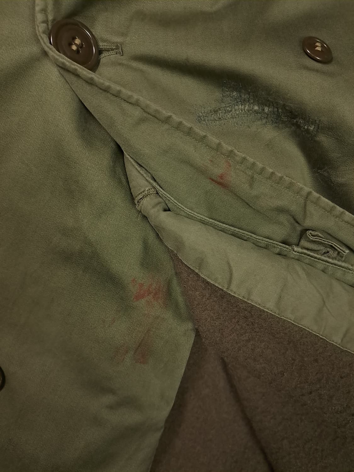 오리지날 50's 미군 OG-107 울 장교 코트 상품이미지3