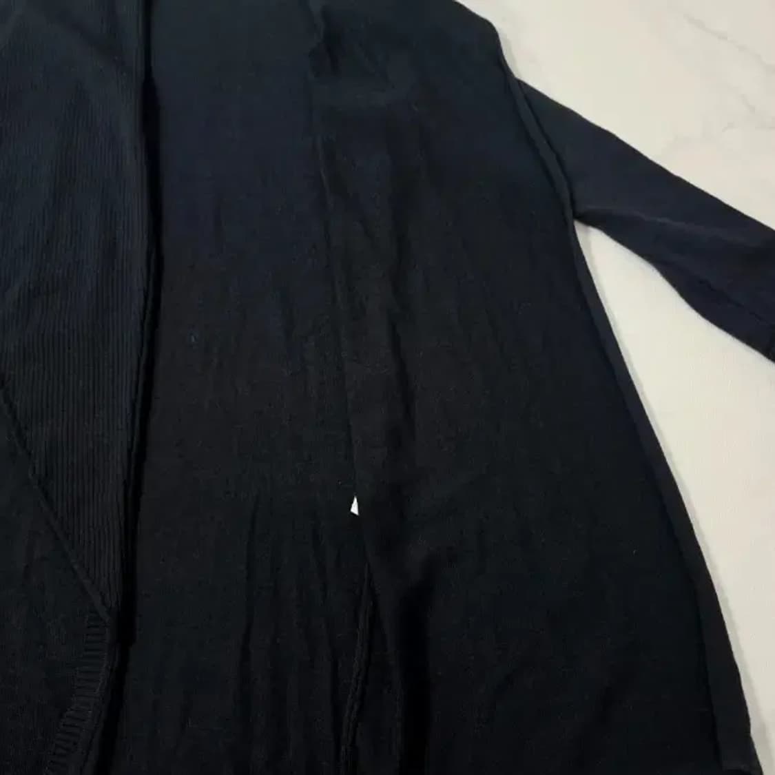 미샤(MICHAA) 울 100% 비대칭 숄카라 롱 가디건 ~66 상품이미지10