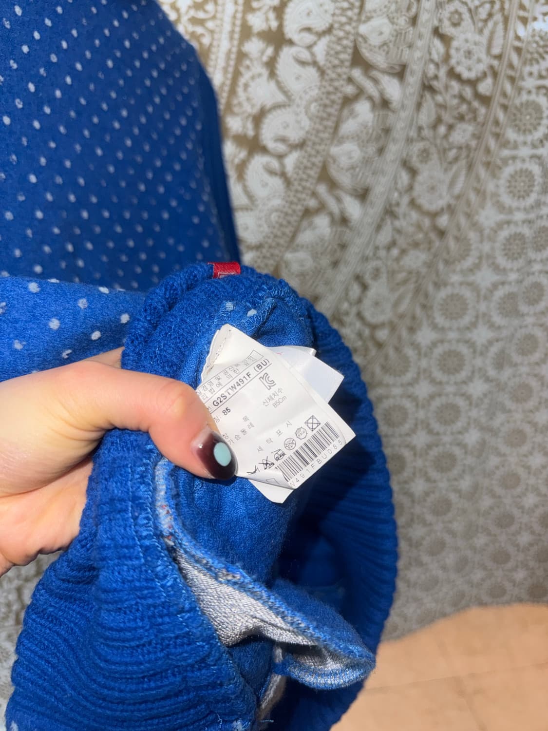 필라 휠라 여성 골프 도트 니트집업 자켓 상품이미지6