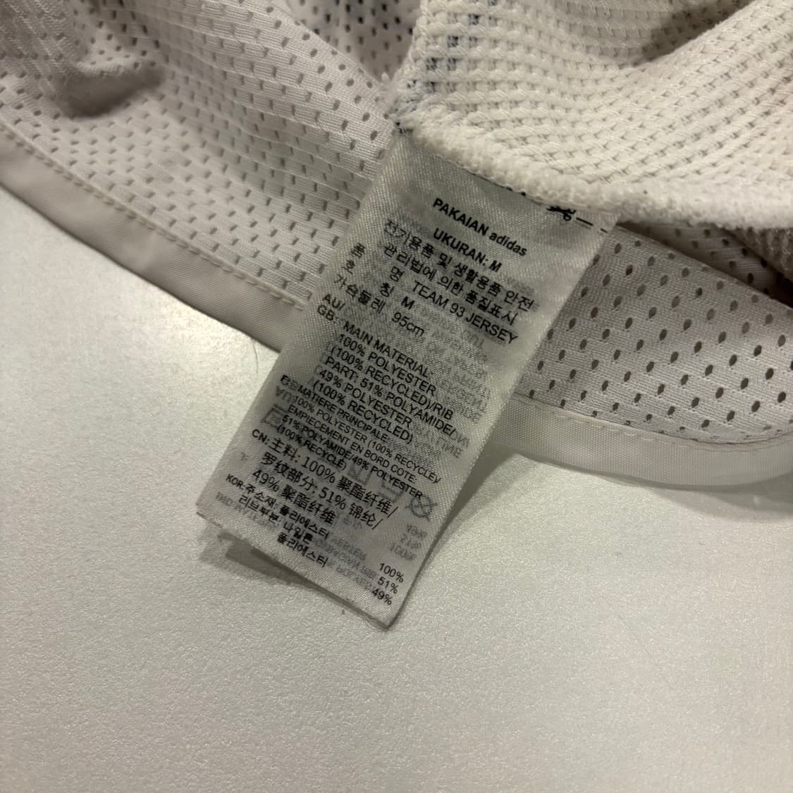 [M] 아디다스 아딜레늄 팀 매쉬 반팔 티셔츠 화이트 D449 상품이미지6