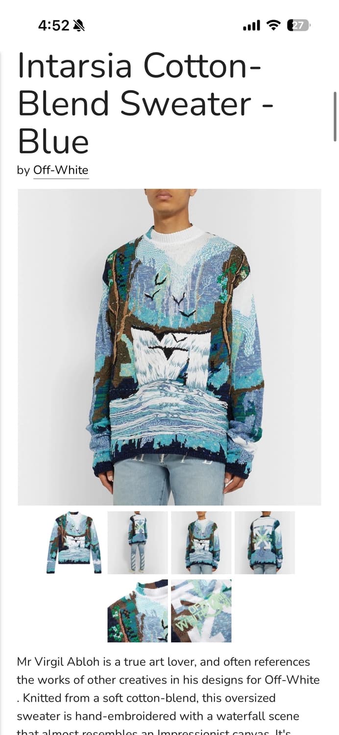 오프화이트 니트 상품이미지1