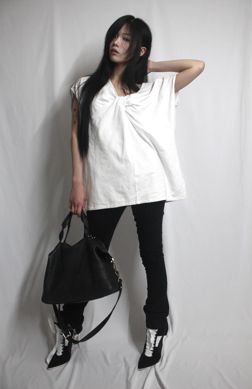 Diagonal leather tote shoulder cross bag 상품이미지9