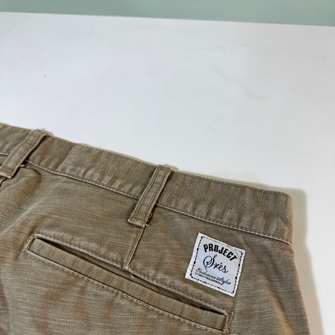 L-XL PROJECT SRES 일자핏 빈티지카키 코튼 퍼티그팬츠 상품이미지10