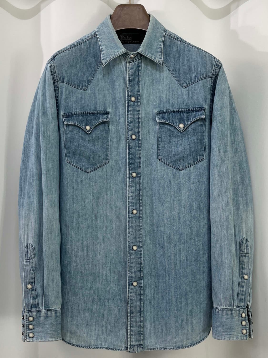 폴로 랄프로렌 콘초 사우스 웨스턴 워시드 데님 셔츠 상품이미지1