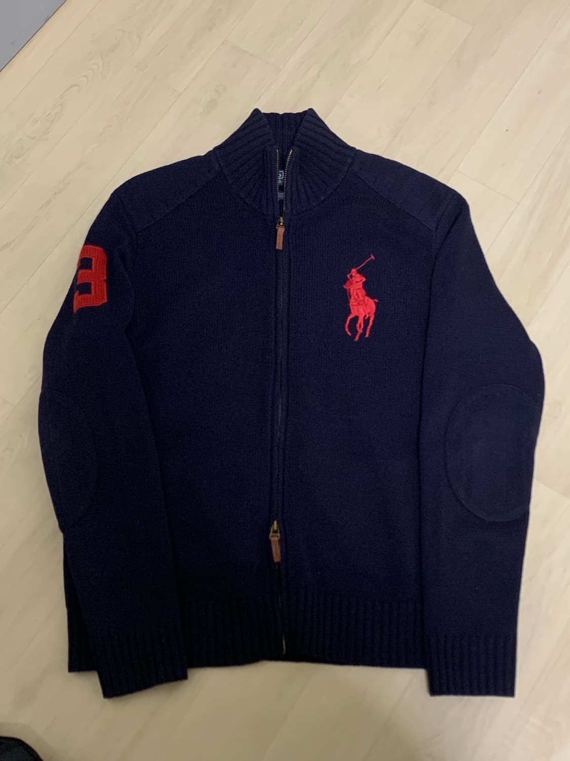 폴로 랄프로렌 빅포니 램스울 니트집업 상품이미지1