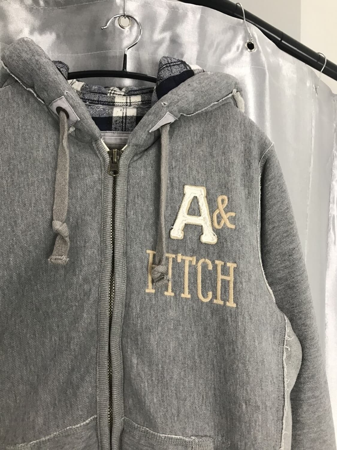 Abercrombie & Fitch Gray Hooded Zip-Up 상품이미지6