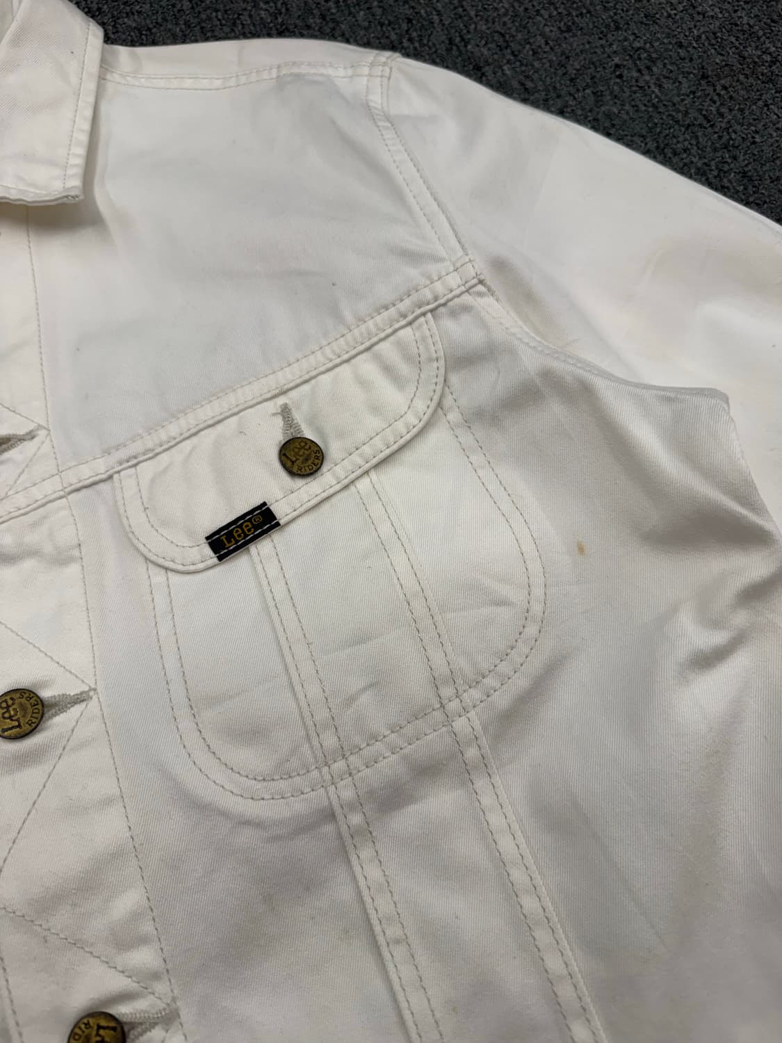 L)Lee Riders 빈티지 화이트 데님자켓 상품이미지5