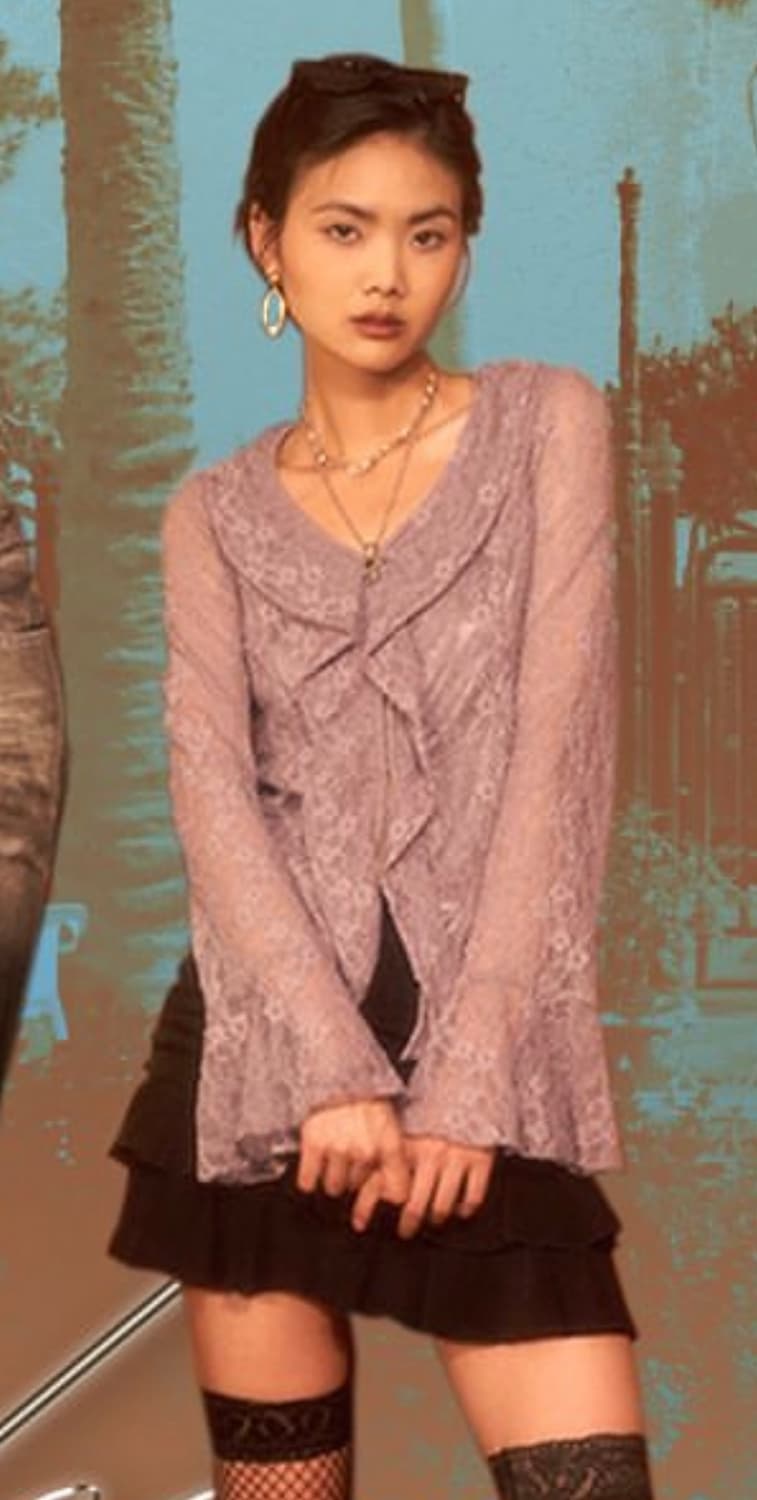 badee 배디 프릴 가디건 상품이미지1