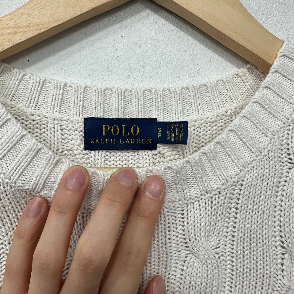 폴로 랄포르렌 하트포켓 꽈배기니트 상품이미지3