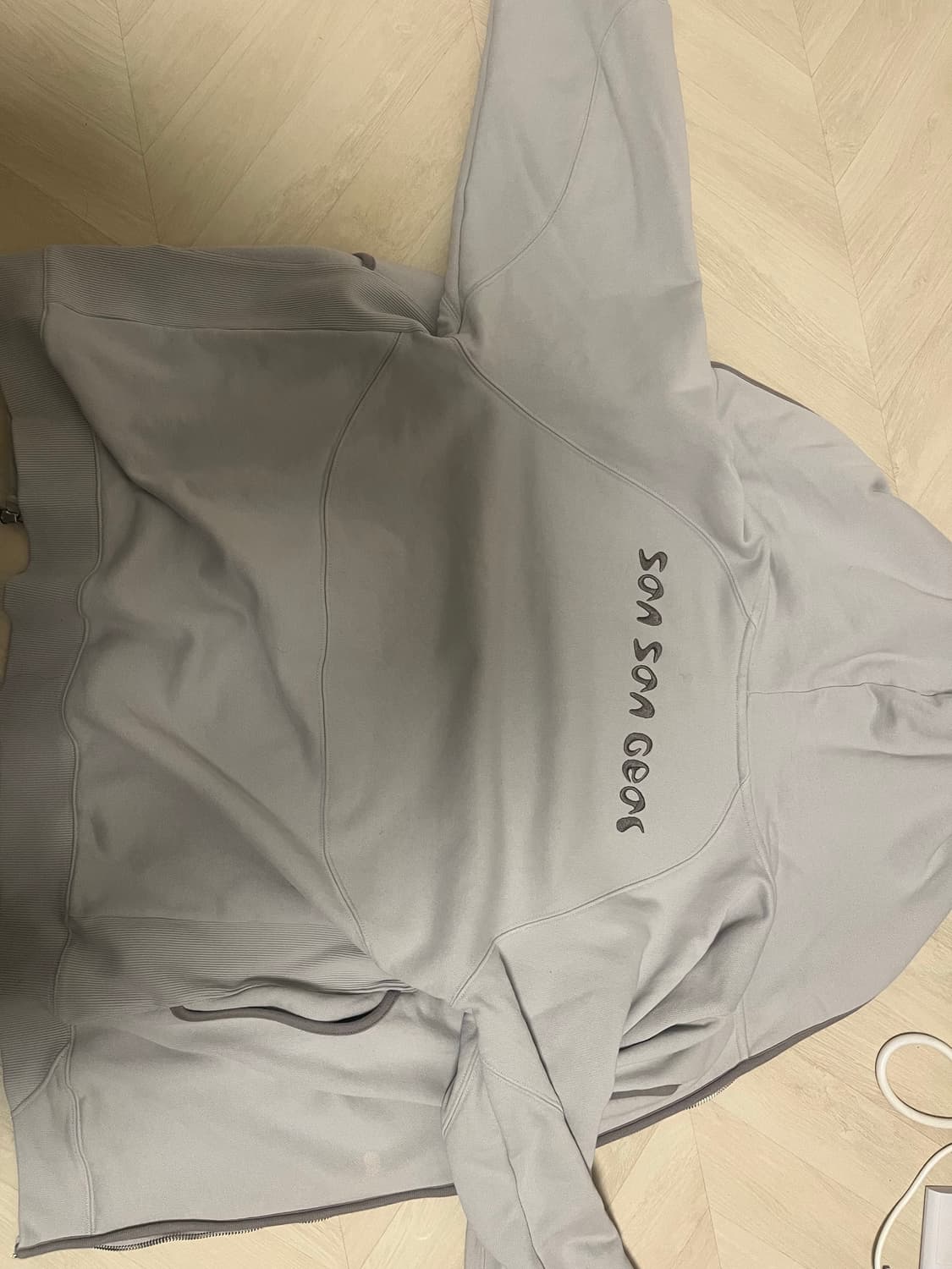 산산기어 후디 집업 그레이 - 24SS 사이즈 3 상품이미지3