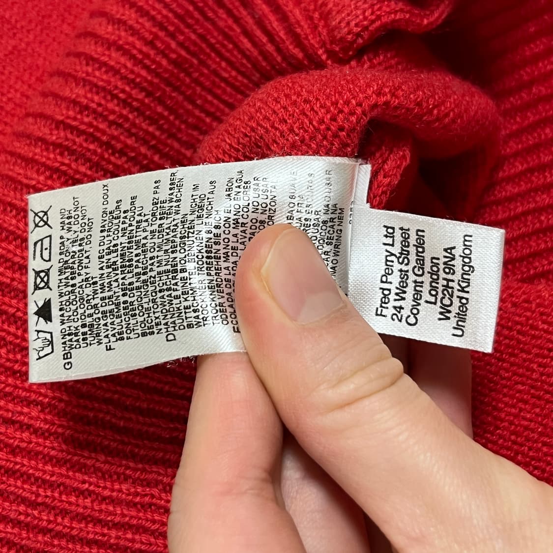 프레드페리 100% 램스울 가디건 M 상품이미지6