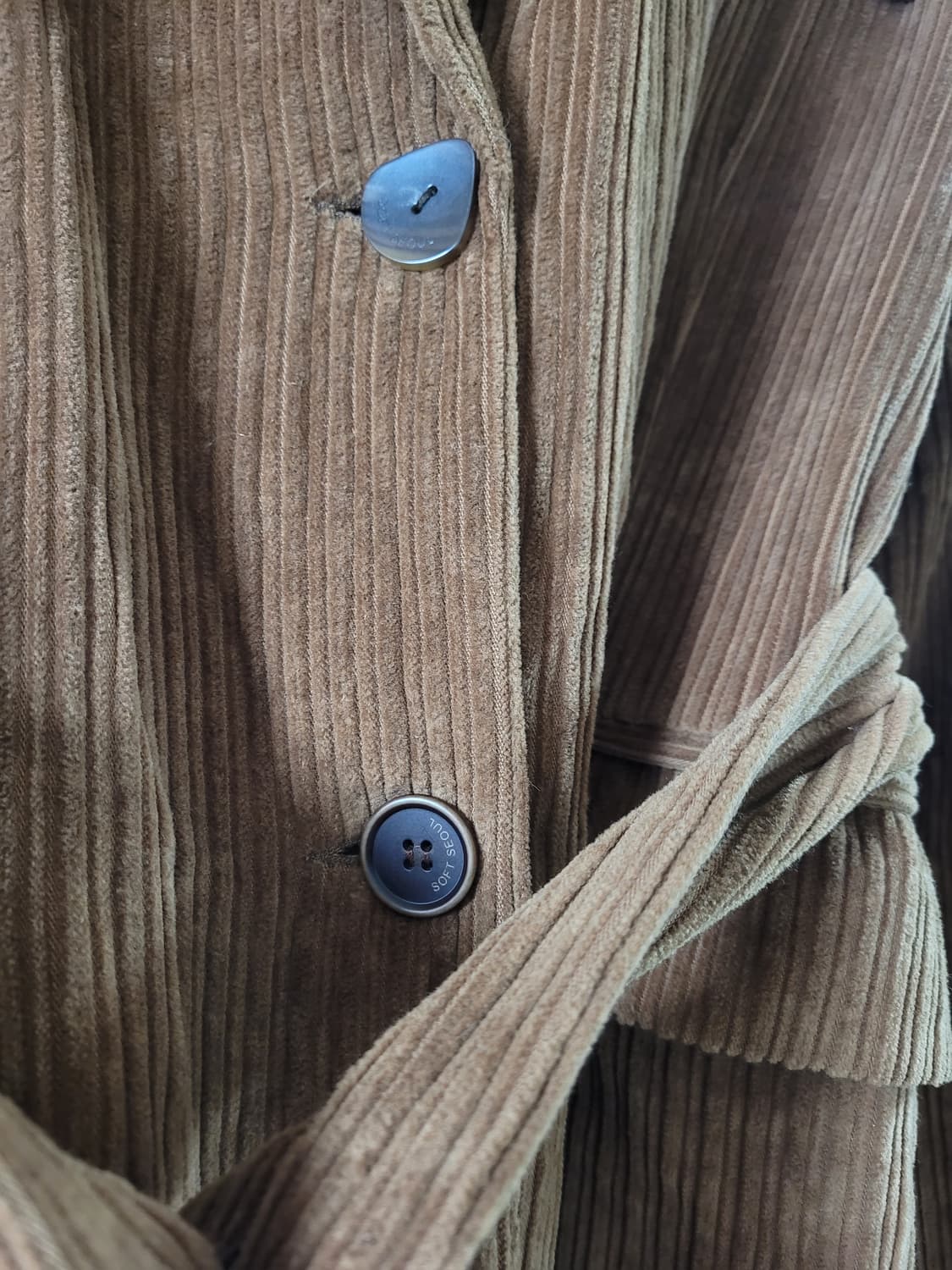 소프트서울 코듀로이 롱 코트 상품이미지7