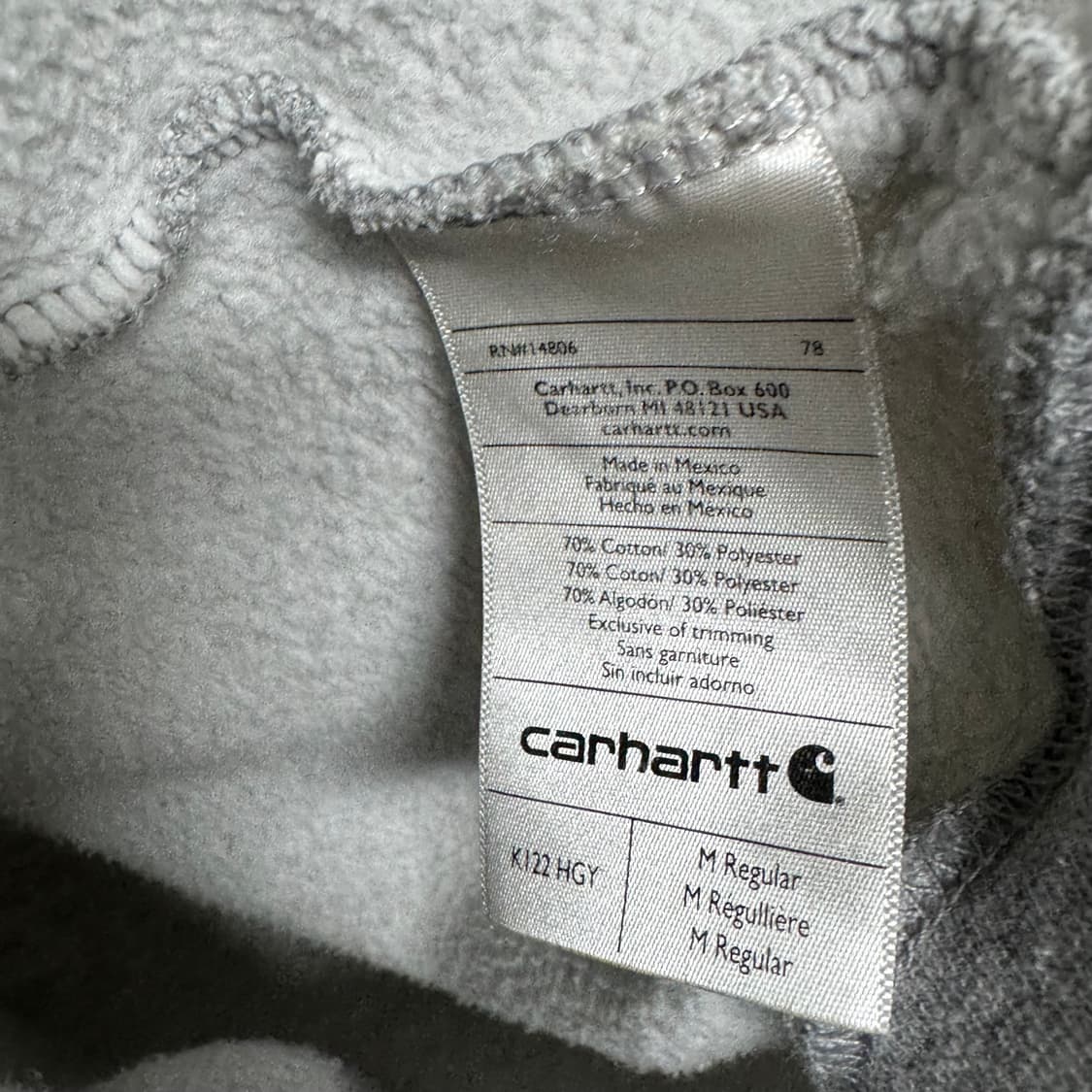 칼하트 로고 후드집업 상품이미지4