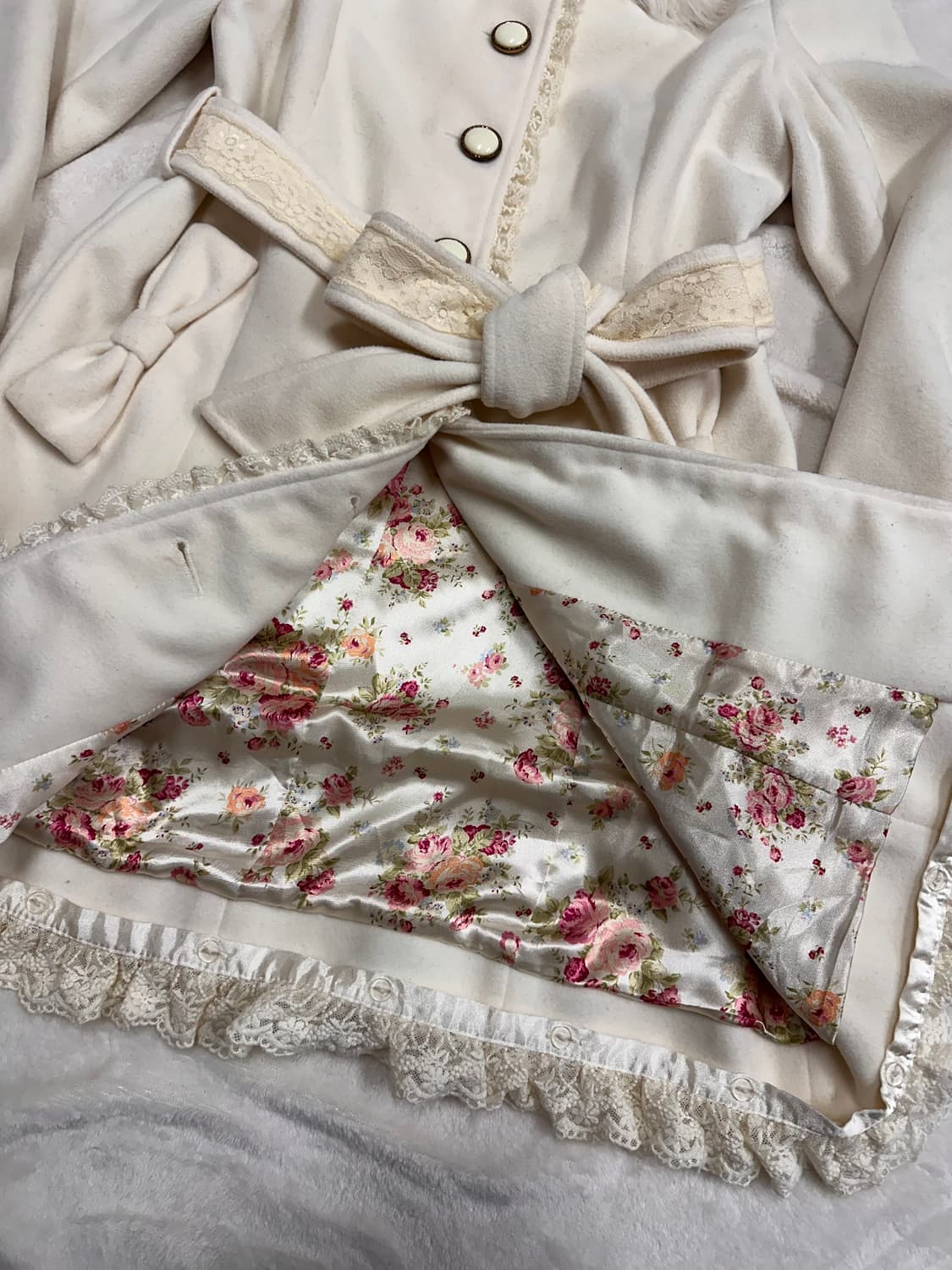 (F)리즈리사 레이스프릴 프린세스 리본 코트 히메갸루 핀터깔 상품이미지5