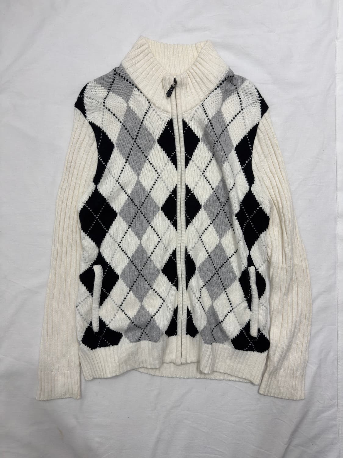 takaq argyle knit zipup 상품이미지1