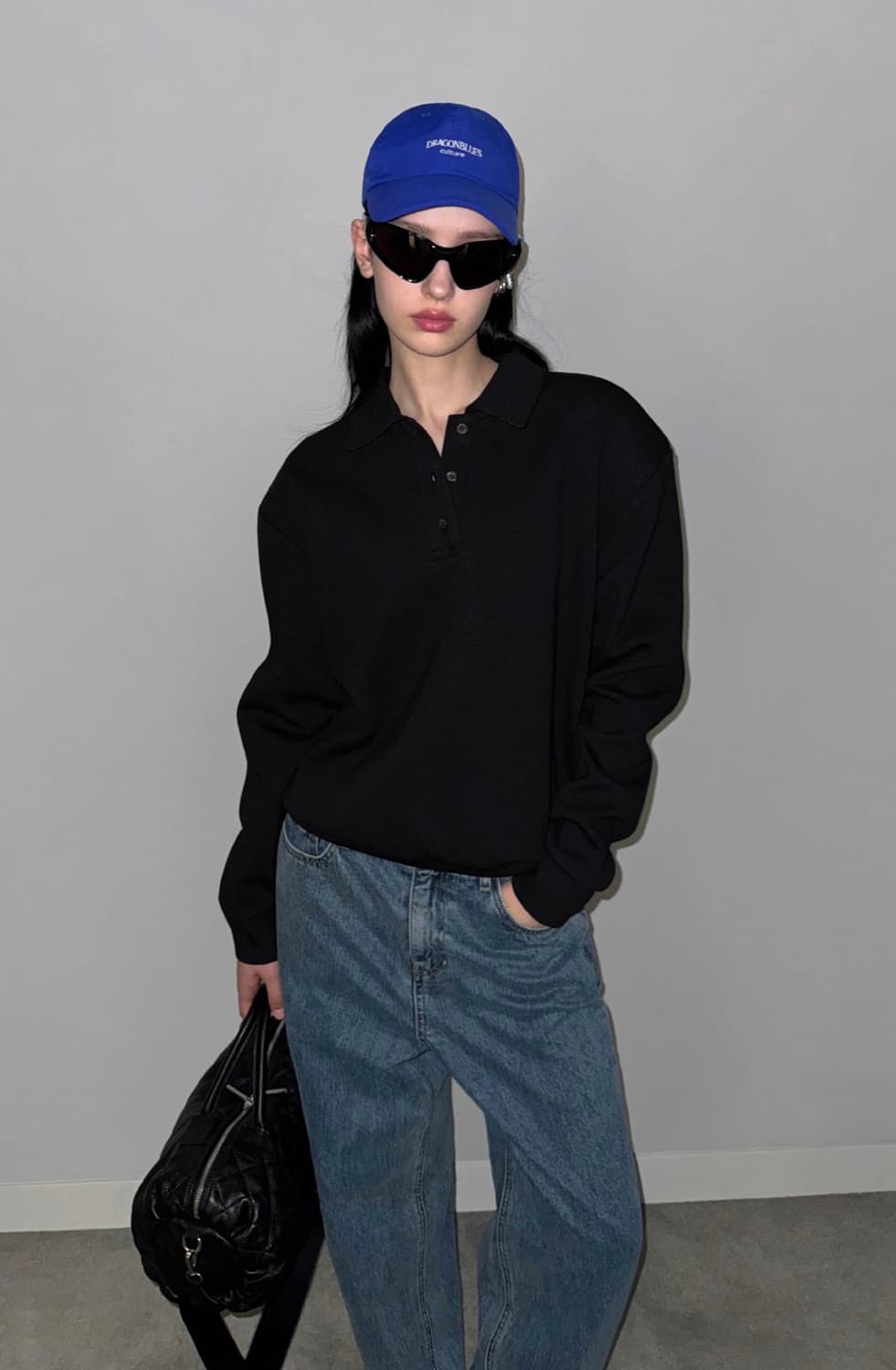 새상품) 드래곤블루스 리나일론 로고 캡 로열 블루 볼캡 상품이미지2