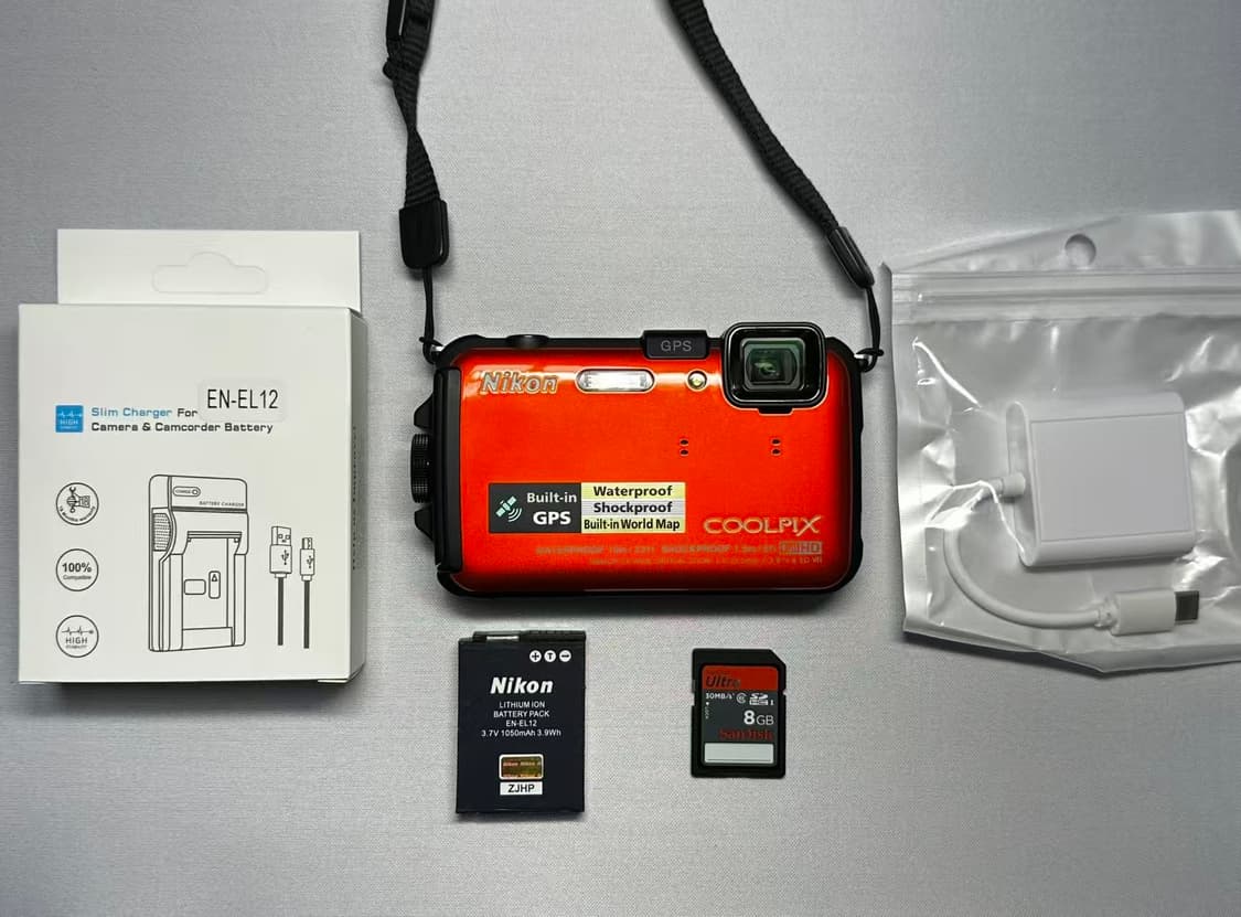 (민트급) 니콘 쿨픽스 aw100(aw110)오렌지 빈티지 디카 상품이미지9