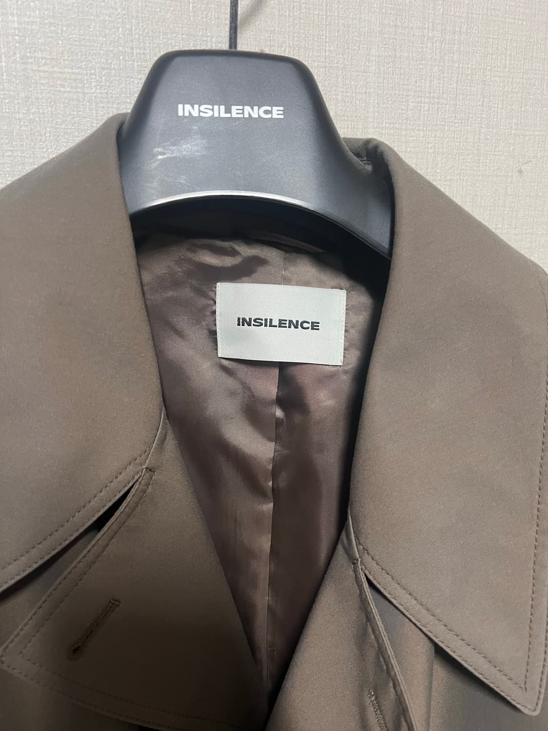 인사일런스 트렌치코트 카키베이지 L 상품이미지2