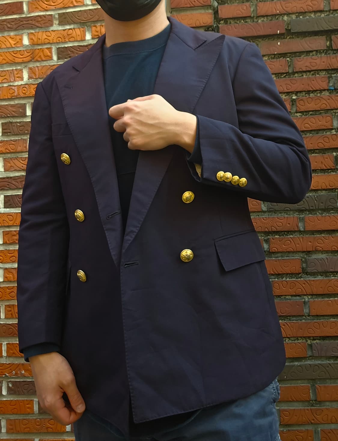 폴로랄프로렌 남성 울 금장 더블 자켓 M 상품이미지1