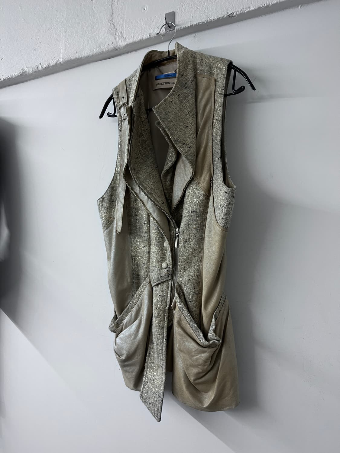 데무 트위드 드레이프 베스트 상품이미지2