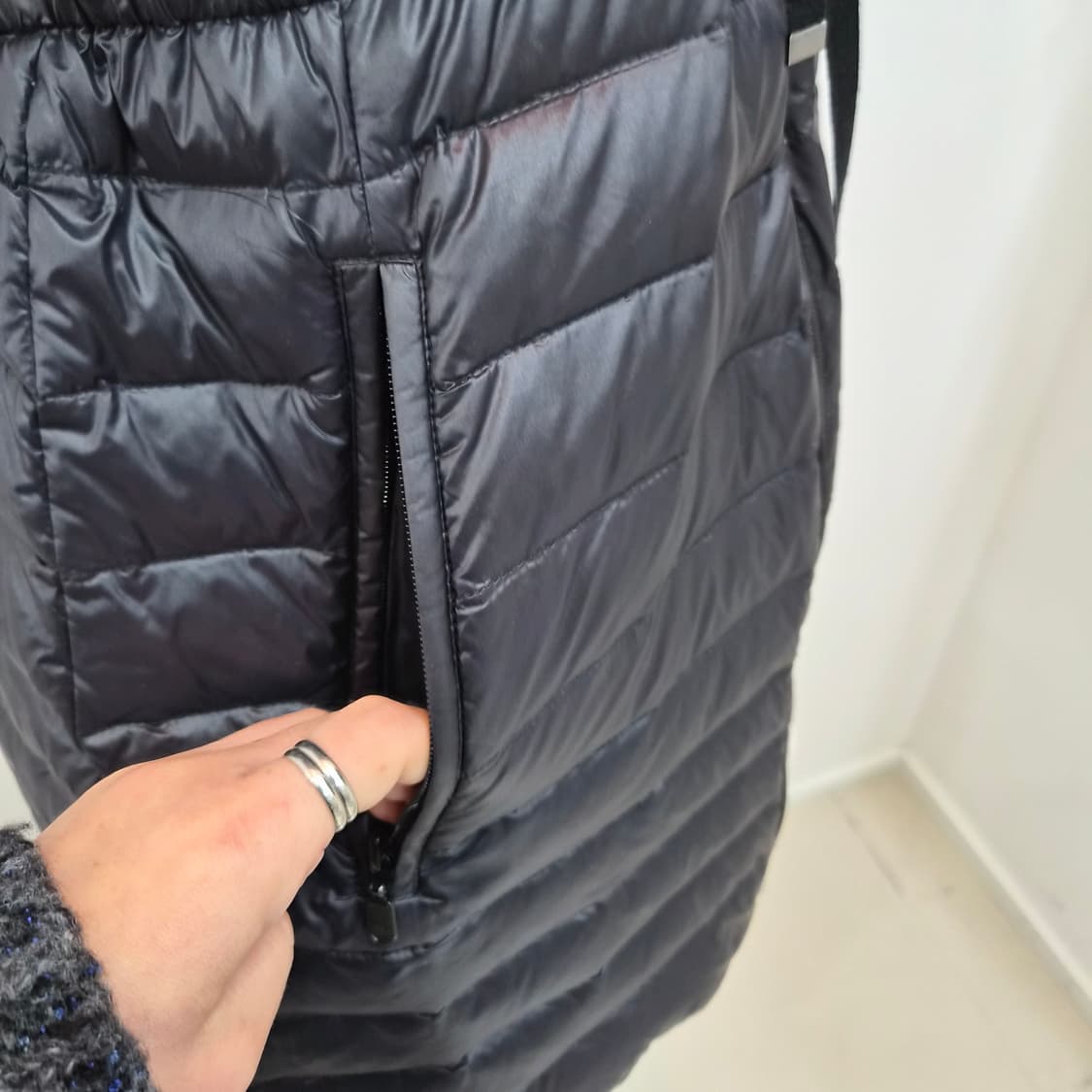 블랙 경량 롱다운 베스트 일본빈티지 상품이미지7