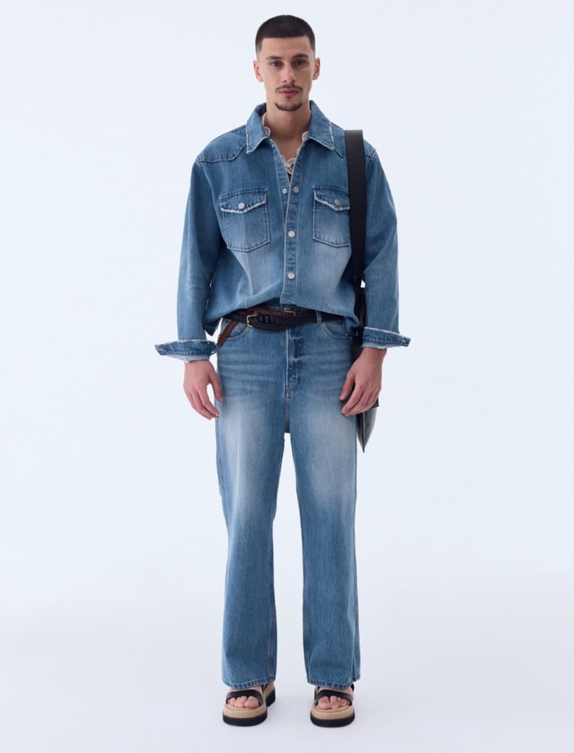 렉토 오가닉 와이드 핏 데님팬츠 S 상품이미지1