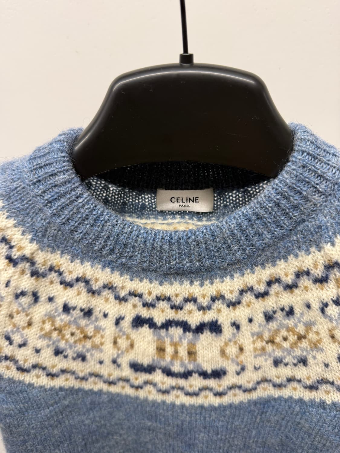 셀린느 트리오페 양모 여성용 니트반팔 백화점판 S 상품이미지3