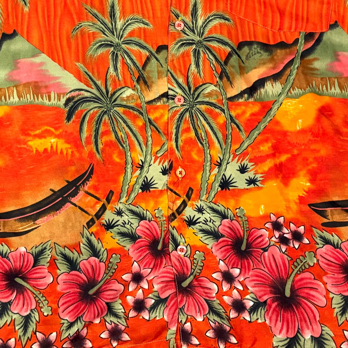 ON SHORE 라스베가스 야자수 하와이안셔츠 L 상품이미지5