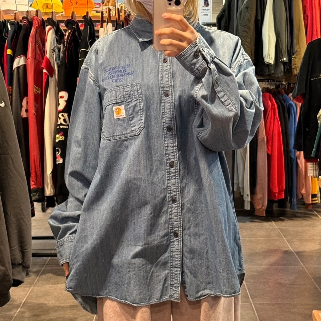 [NO.9] 칼하트 데님 긴팔셔츠 상품이미지1