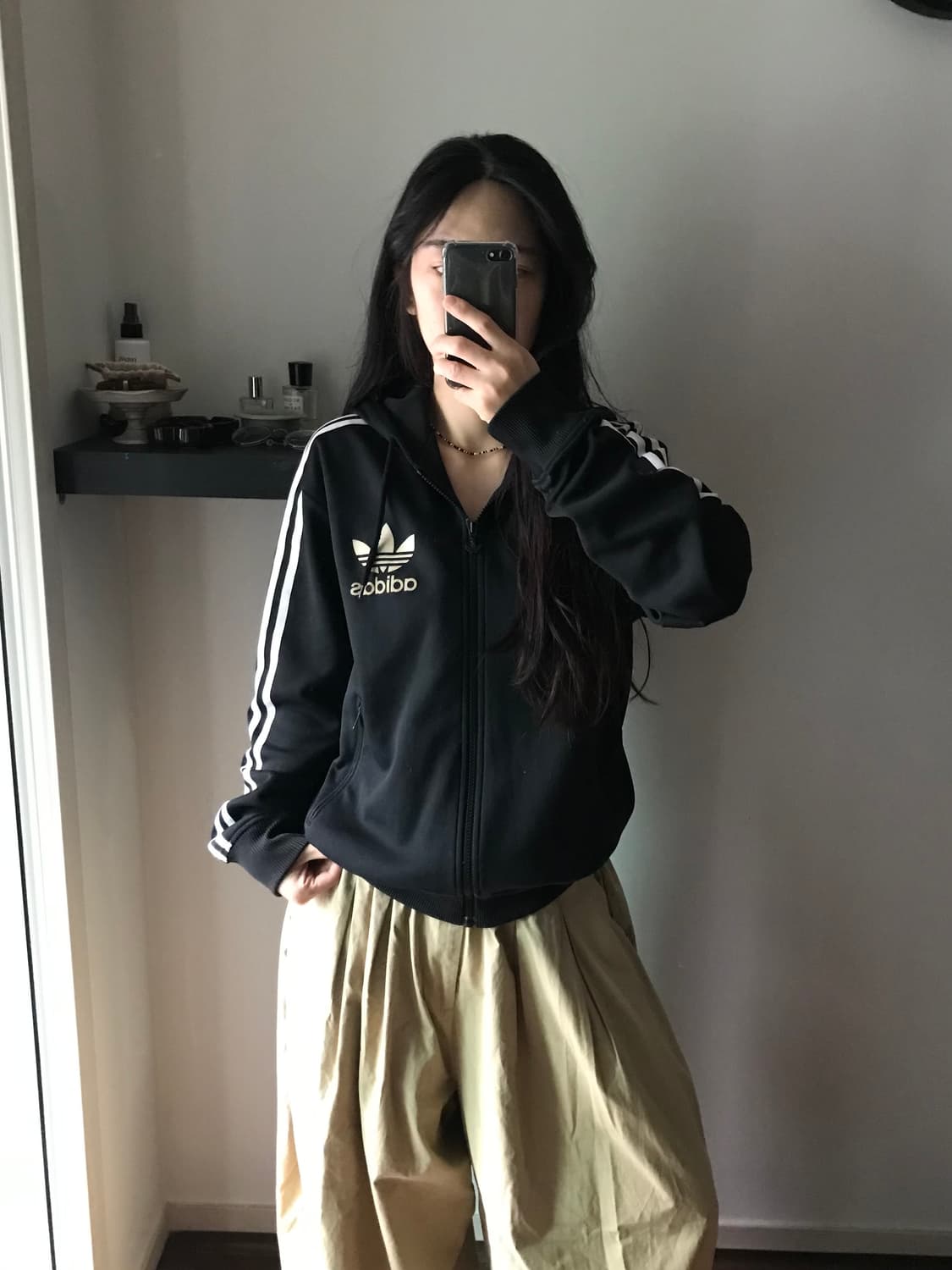 아디다스 파이어버드 블랙 후드 트랙탑 져지 상품이미지1