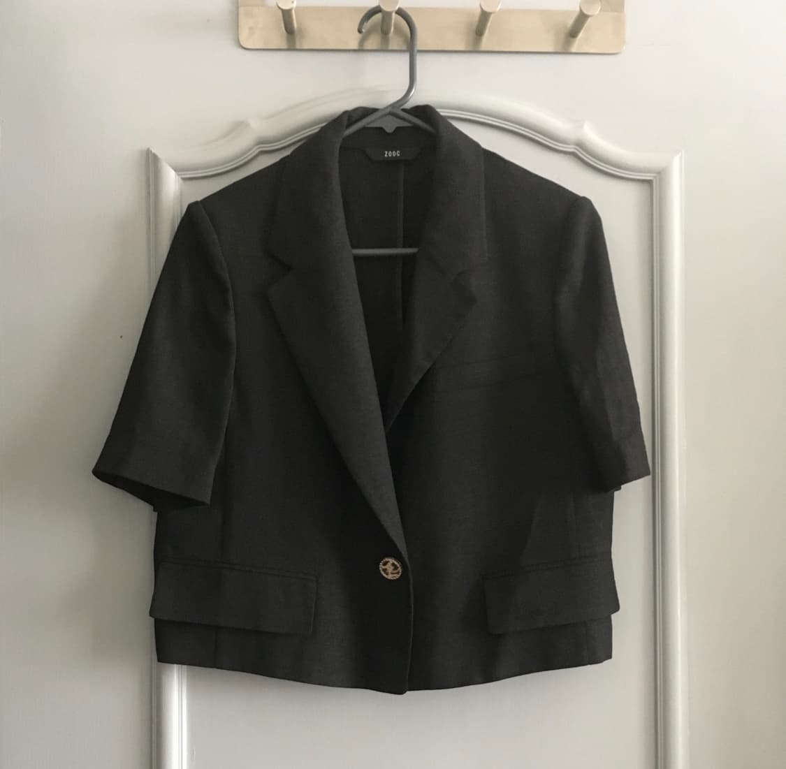 22ss 주크 ZOOC 레터링 포인트 린넨 크롭자켓 55사이즈 상품이미지7