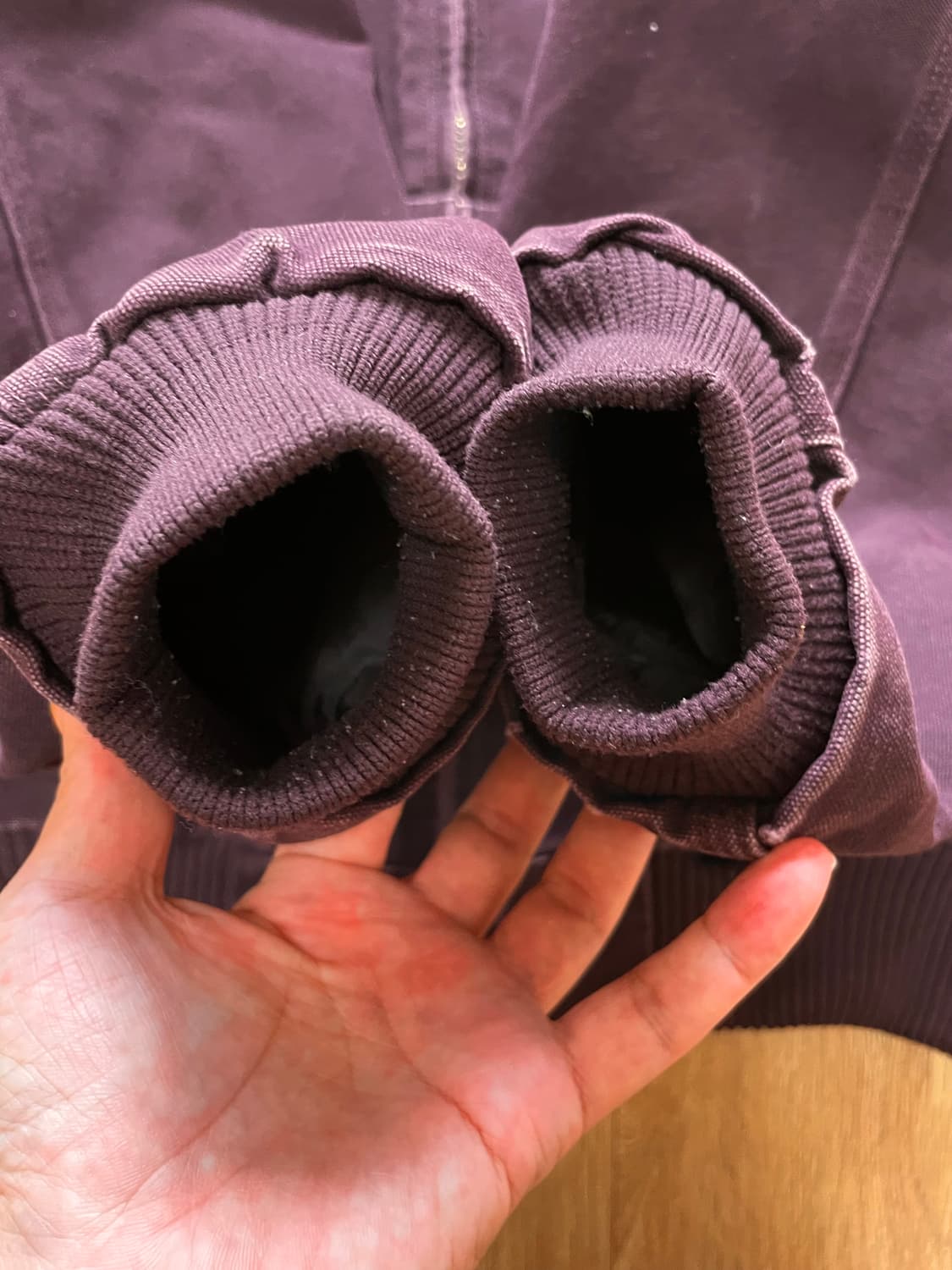 칼하트 구버전  J130 덕 액티브 워크 자켓 다크와인 상품이미지3