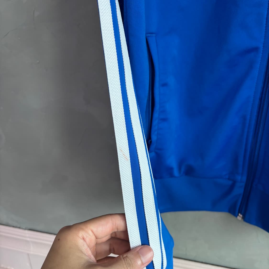 아디다스 신형 슈퍼스타 져지 트랙탑 파랑 블루 상품이미지4